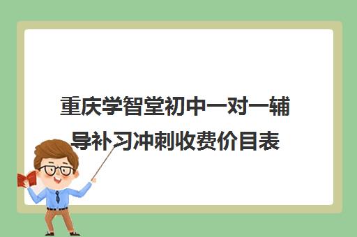 重庆学智堂初中一对一辅导补习冲刺收费价目表