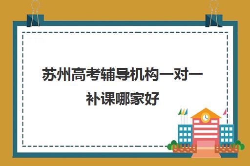 苏州高考辅导机构一对一补课哪家好(一对一辅导收费)