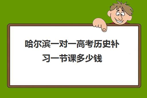 哈尔滨一对一高考历史补习一节课多少钱