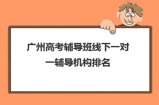 广州高考辅导班线下一对一辅导机构排名(一对一辅导怎么辅导)