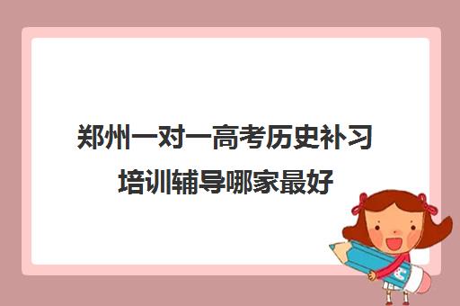 郑州一对一高考历史补习培训辅导哪家最好