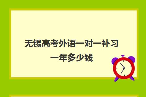 无锡高考外语一对一补习一年多少钱