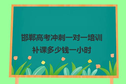 邯郸高考冲刺一对一培训补课多少钱一小时(高三冲刺班收费标准)