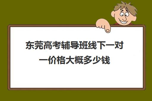东莞高考辅导班线下一对一价格大概多少钱(东莞补课哪个机构比较好)