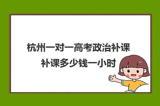 杭州一对一高考政治补课补课多少钱一小时(杭州补课机构有哪些)