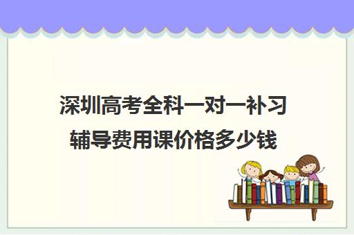 深圳高考全科一对一补习辅导费用课价格多少钱