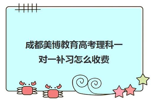 成都美博教育高考理科一对一补习怎么收费